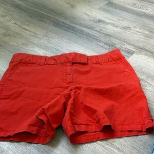LOFT Red Cotton Chino Shorts